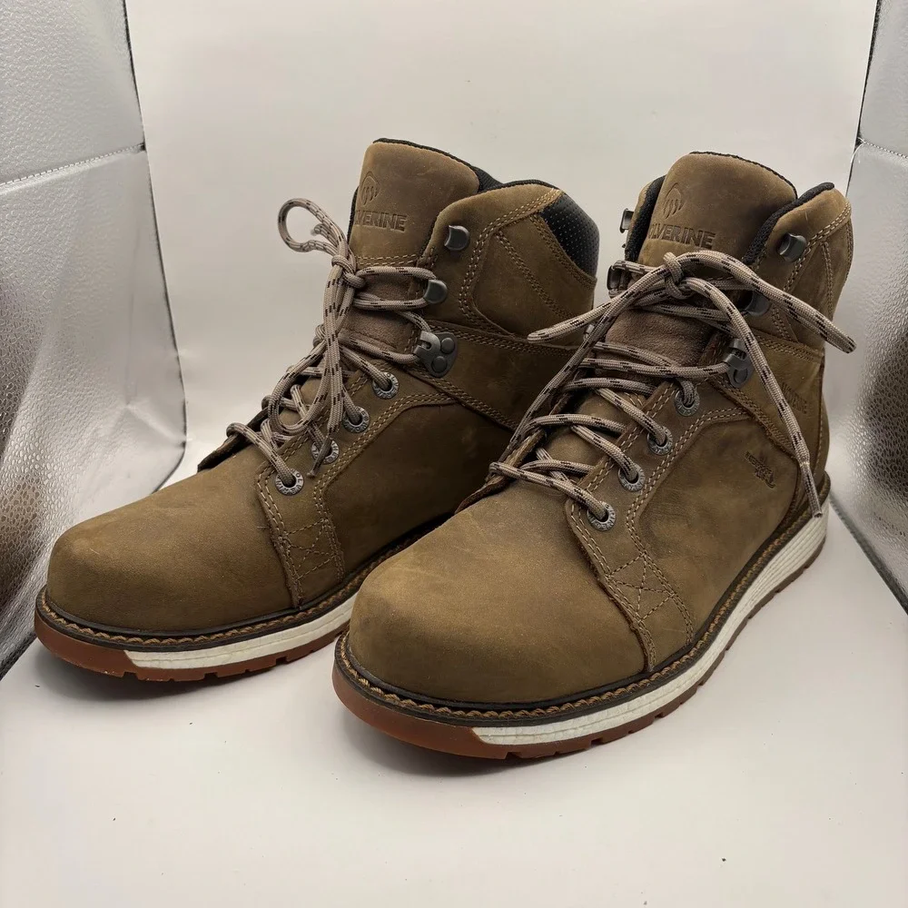 Wolverine Mens I-90 EPX Waterproof Plus Brown Leather Work Boots W880185 9.5M